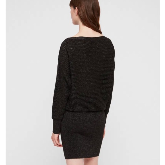 All Saints Elle Metallic Knit Dress - Picture 2 of 8
